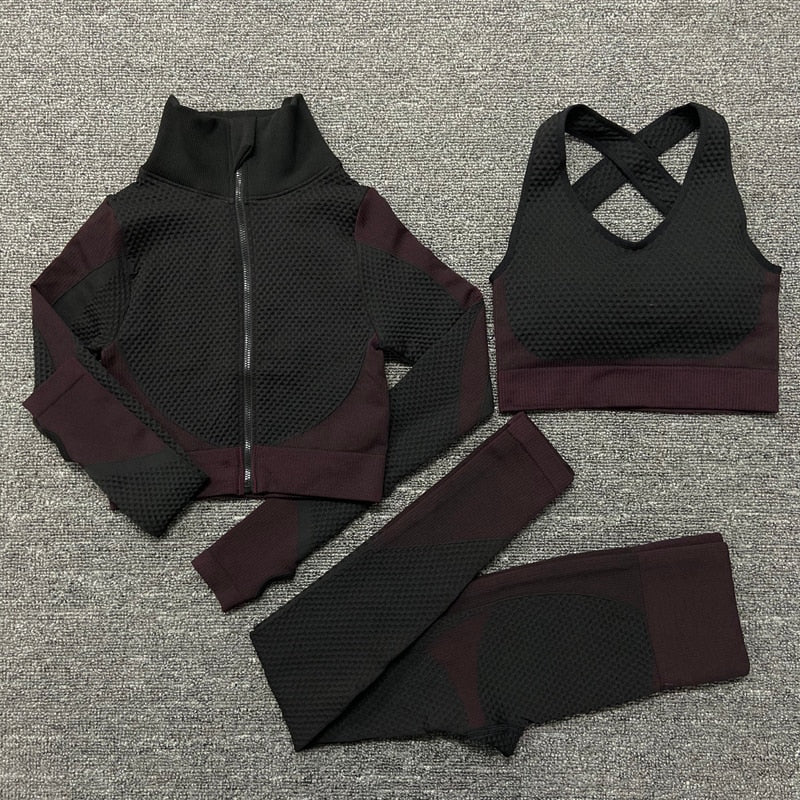 Seamless  Women Yoga Sets Female Sport Gym