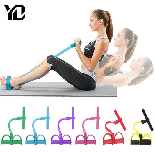 Fitness Resistance Bands 4 Resistance Elastic Pull Ropes