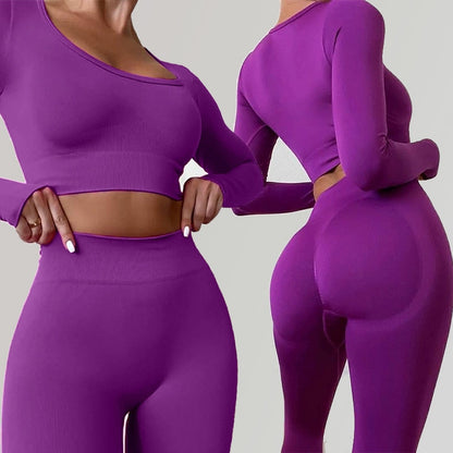 Seamless Yoga Set High Waist Sportwear Women Set