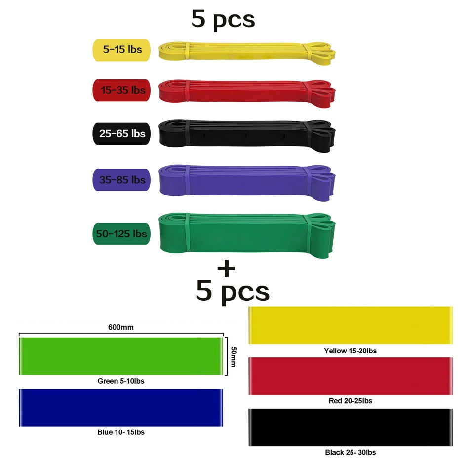 Training Resistance Bands Gym Home Fitness Rubber