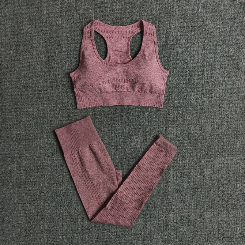 Seamless Women Yoga Set Workout Sportswear Gym