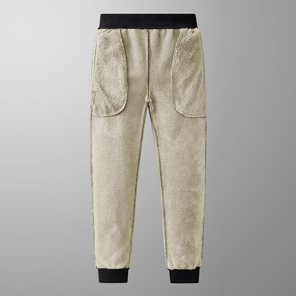 New Winter Thick Warm Fleece Sweatpants Men Joggers