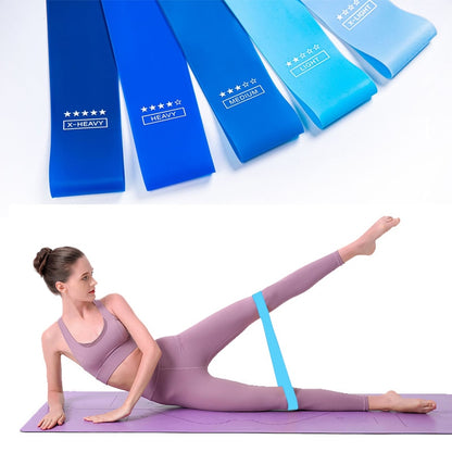 A Set Of Elastic Resistance Bands For Yoga Indoor