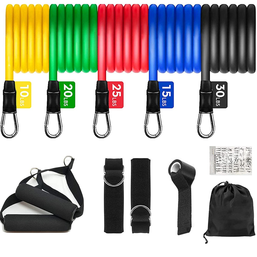 Resistance Bands Set Bodybuilding Home Gym