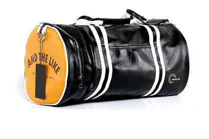 Outdoor Men's Sports Gym Bag PU Leather Training