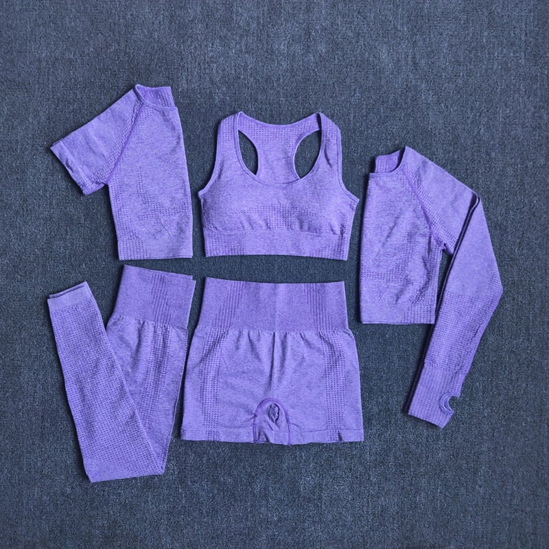 Seamless Women Yoga Set Workout Sportswear Gym