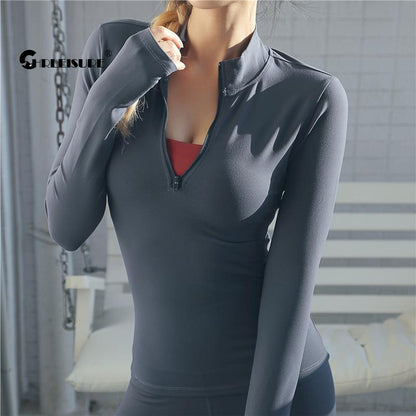 Long Sleeve Yoga Shirts Sport Top Fitness Yoga Top