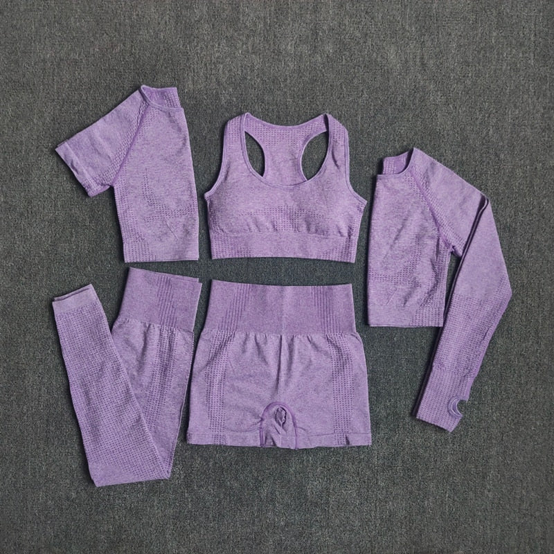 Seamless Women Yoga Set Workout Sportswear Gym