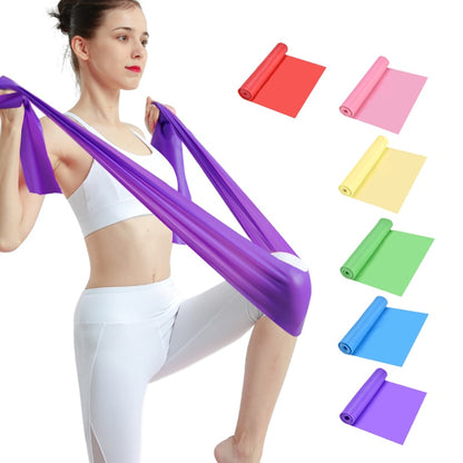 Yoga Pilates Stretch Resistance Band Exercise Fitness