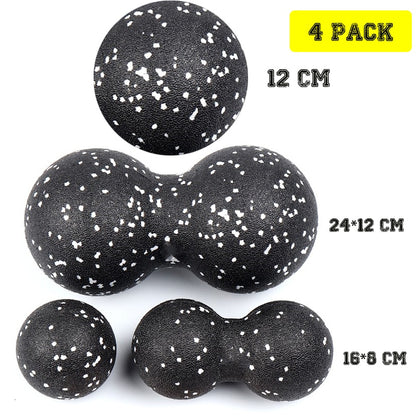 Peanut Fitness Massage Ball Set Yoga Roller Lacrosse