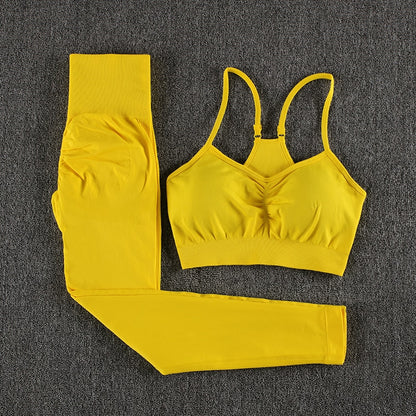 Women Fitness Yoga Sets Newest Seamless Sports Suits