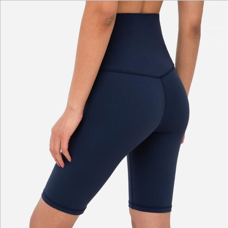 Woman High Waist Energy Yoga Shorts Seamless