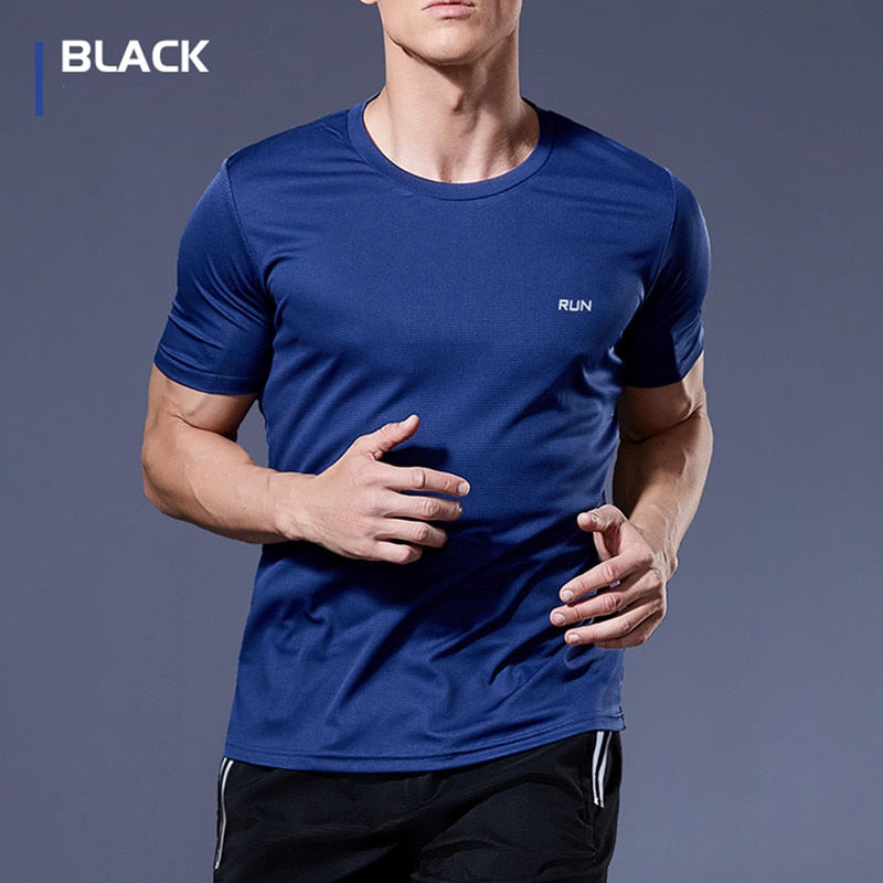 Multicolor Quick Dry Short Sleeve Sport T Shirt Gym