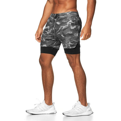 2 in 1 Running Shorts Jogging Gym Fitness Double layer Short