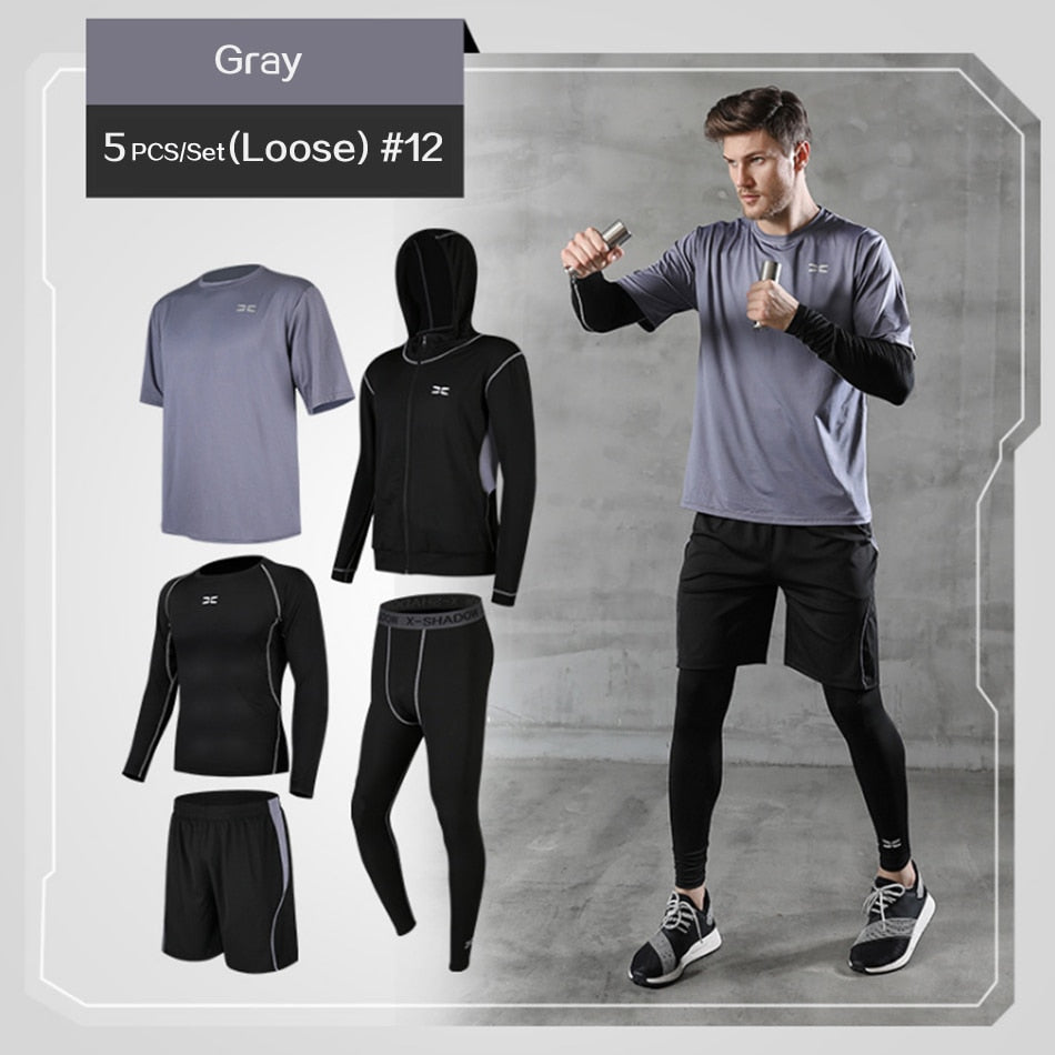 Tracksuit Gym Fitness Compression Sports Suit Clothes