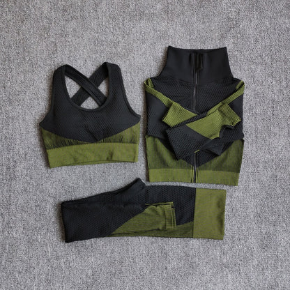 Women Fitness Sport Yoga Suit Seamless Women Yoga Sets