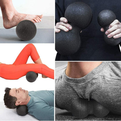 Peanut Fitness Massage Ball Set Yoga Roller Lacrosse