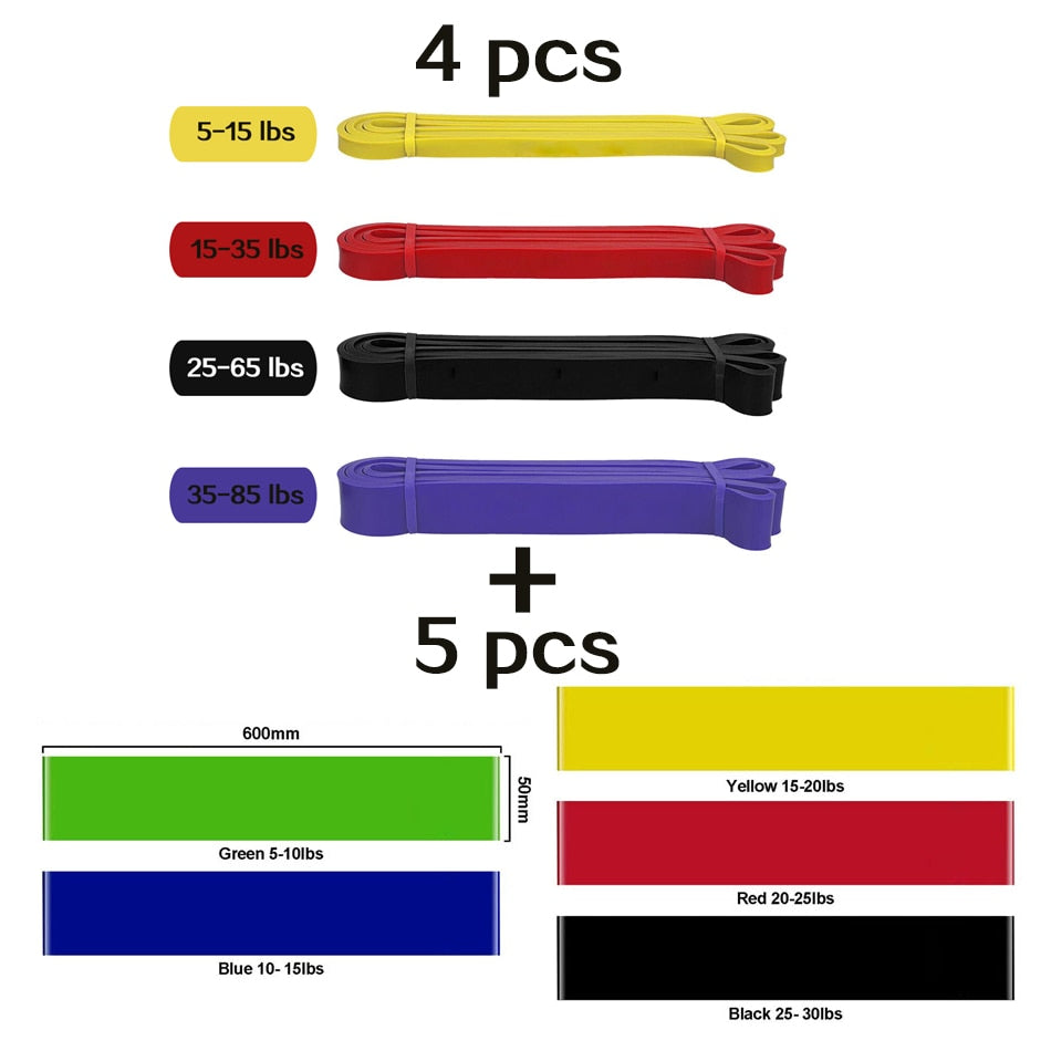 Training Resistance Bands Gym Home Fitness Rubber