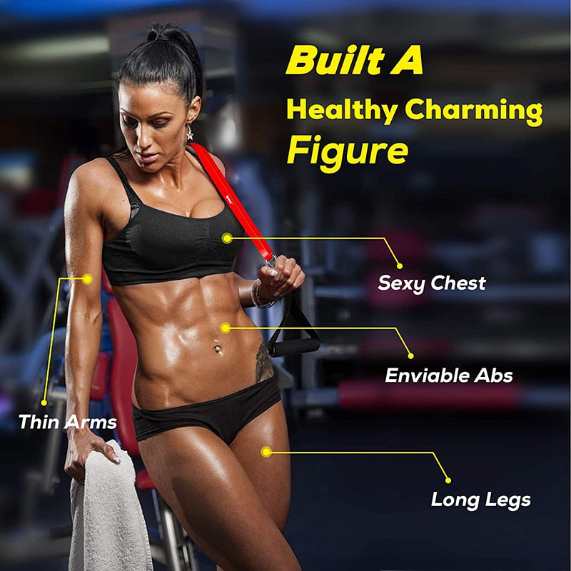Pull Up Power Resistance Band Set Elastic Exercises