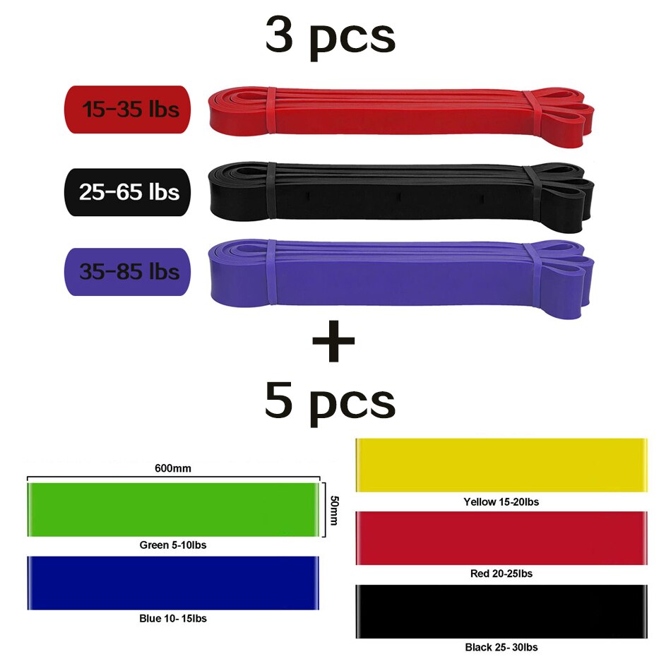 Training Resistance Bands Gym Home Fitness Rubber