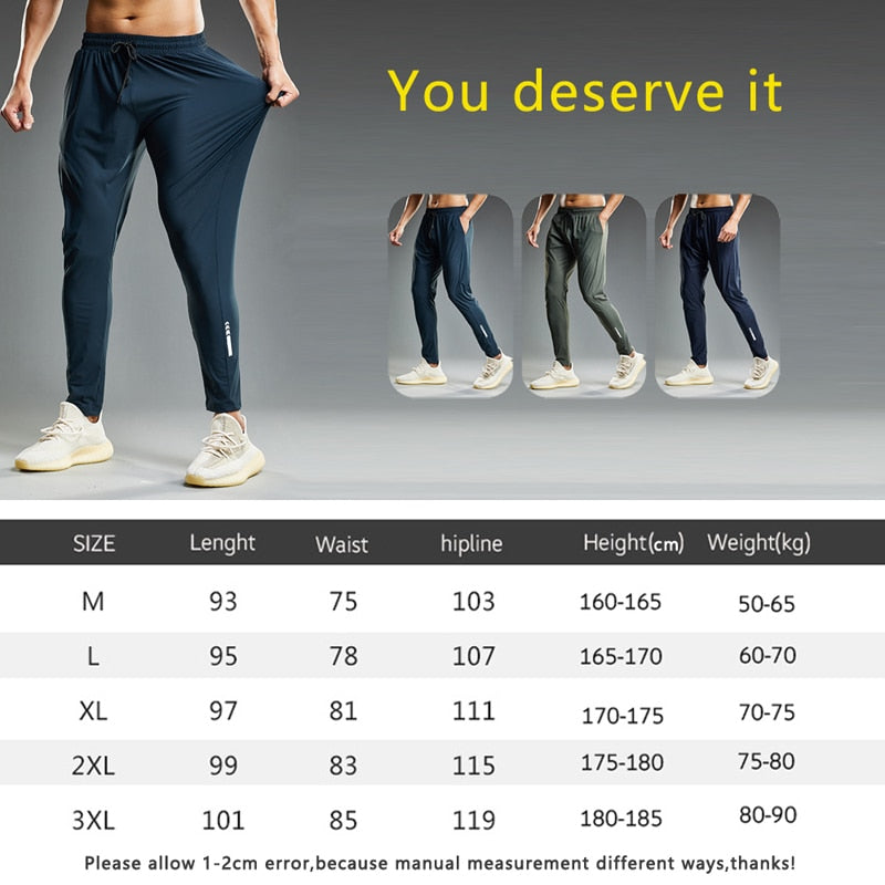 Summer Thin Men Jogging Sweatpants Elastic