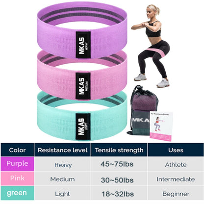 Fitness Long Resistance Bands Workout Fabric Set