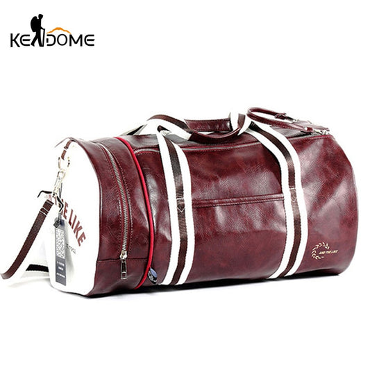 PU Leather Sports Gym Bag Multifunction Training