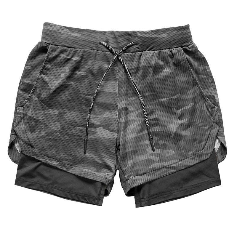 Gym Shorts Running 2 IN 1 Men Sport Shorts Fitness