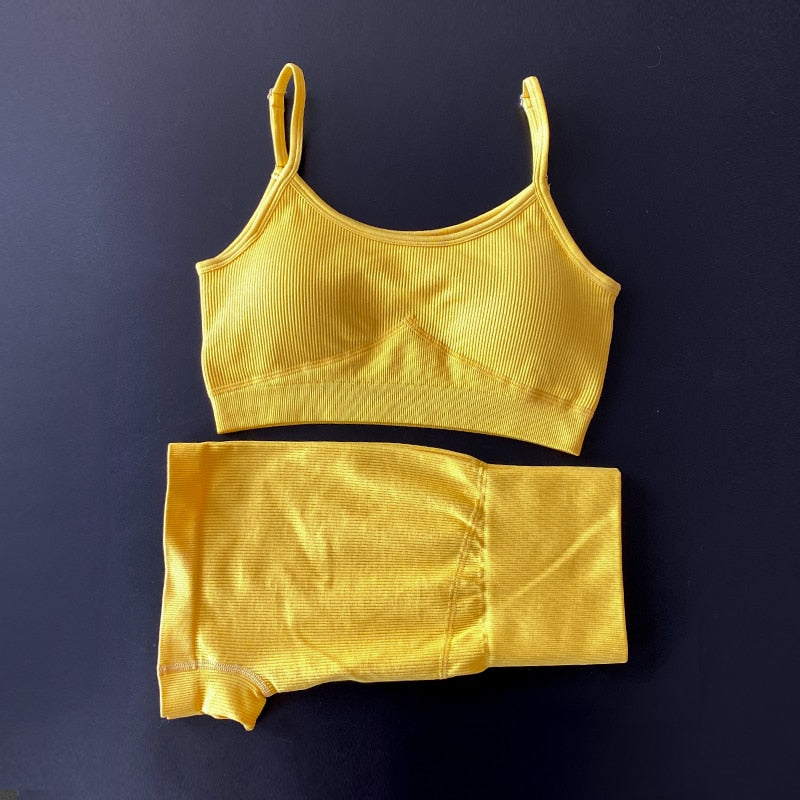 Summer 2 Piece Set Women Gym Clothes Sports