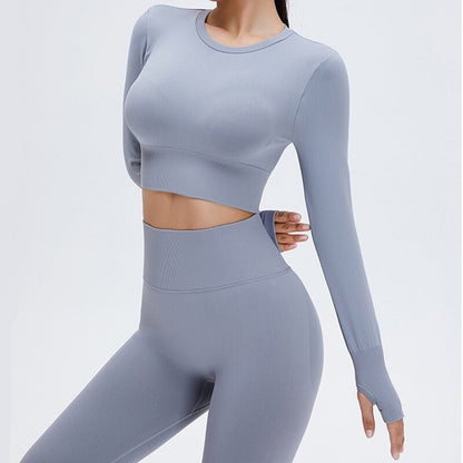 Autumn Seamless Yoga Suit Elastic Fitness Sports