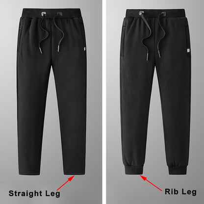 New Winter Thick Warm Fleece Sweatpants Men Joggers