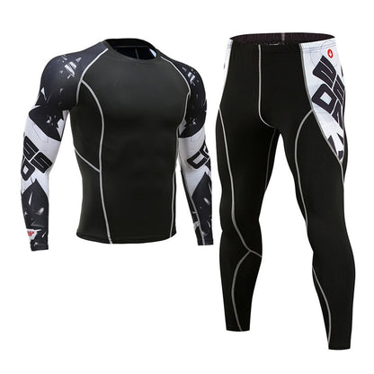 Men Compression Sportswear Suits Gym Tights