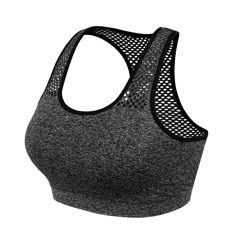 Quick Dry Mesh Sports Bras for Women Wireless Sports Bra