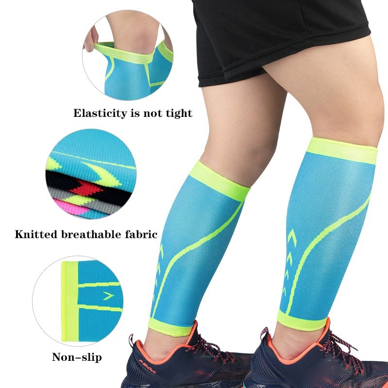 Running Athletics Compression Sleeves Leg Calf Shin