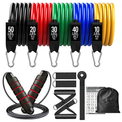 Fitness Exercises Resistance Bands Set Elastic