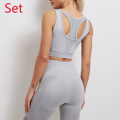 Women Sport Set Yoga Sports Bra High Waist Leggings