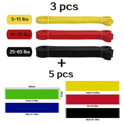 Training Resistance Bands Gym Home Fitness Rubber
