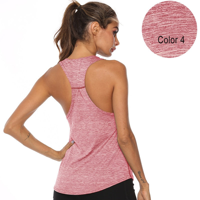 Sleeveless Racerback Yoga Vest Sport Singlet Athletic