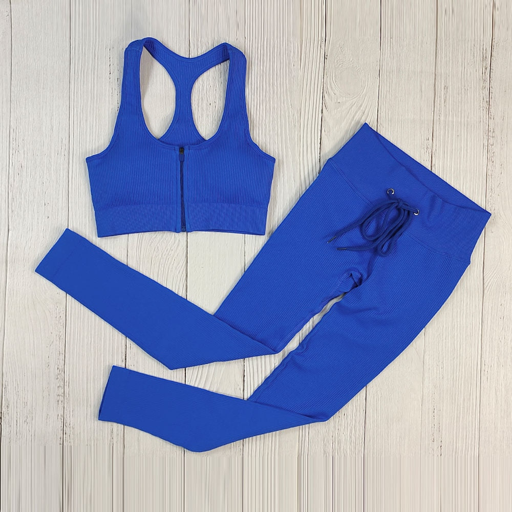 Seamless Yoga Set Women Sports Suit Fitness