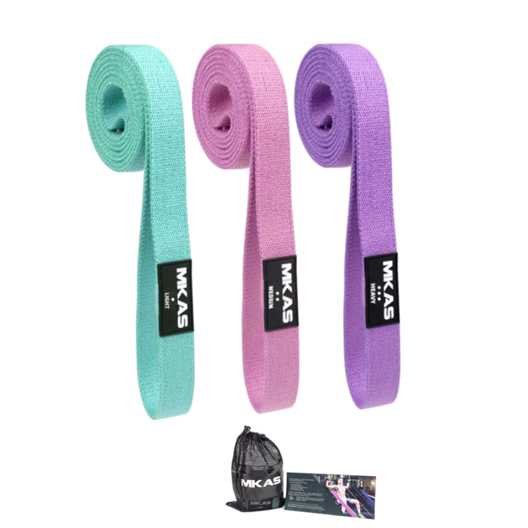 Fitness Long Resistance Bands Workout Fabric Set