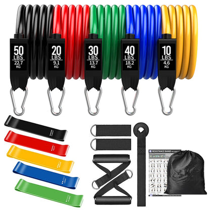 Fitness Exercises Resistance Bands Set Elastic