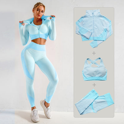 Women Yoga Set Gym Clothing Female Sport Fitness