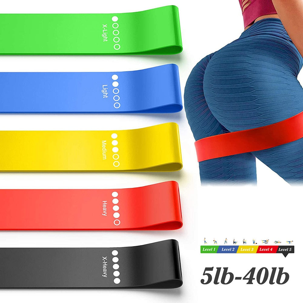 Latex Resistance Bands Fitness Set Rubber Loop Bands