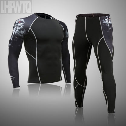 Sports Suit MMA rashgard male Quick drying Sportswear