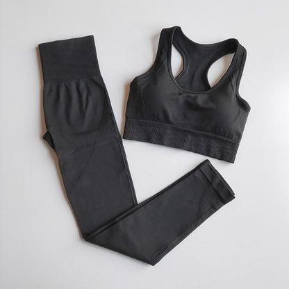 Fitness Women Yoga Set 2-Piece Bras+Seamless Leggings