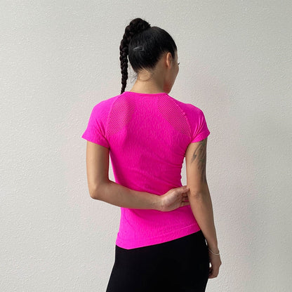 Summer Women Sport Tops Hollow Out Yoga Shirt