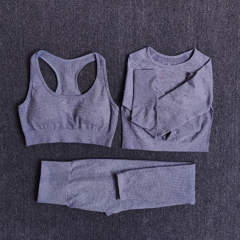 Seamless Women Yoga Set Workout Sportswear Gym