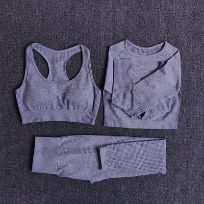 Seamless Women Yoga Set Workout Sportswear Gym