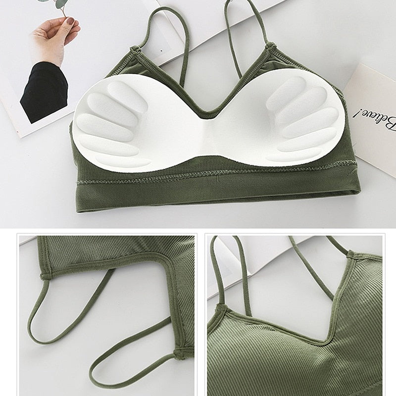 Sexy Solid Women Sports Bra Tops High Impact