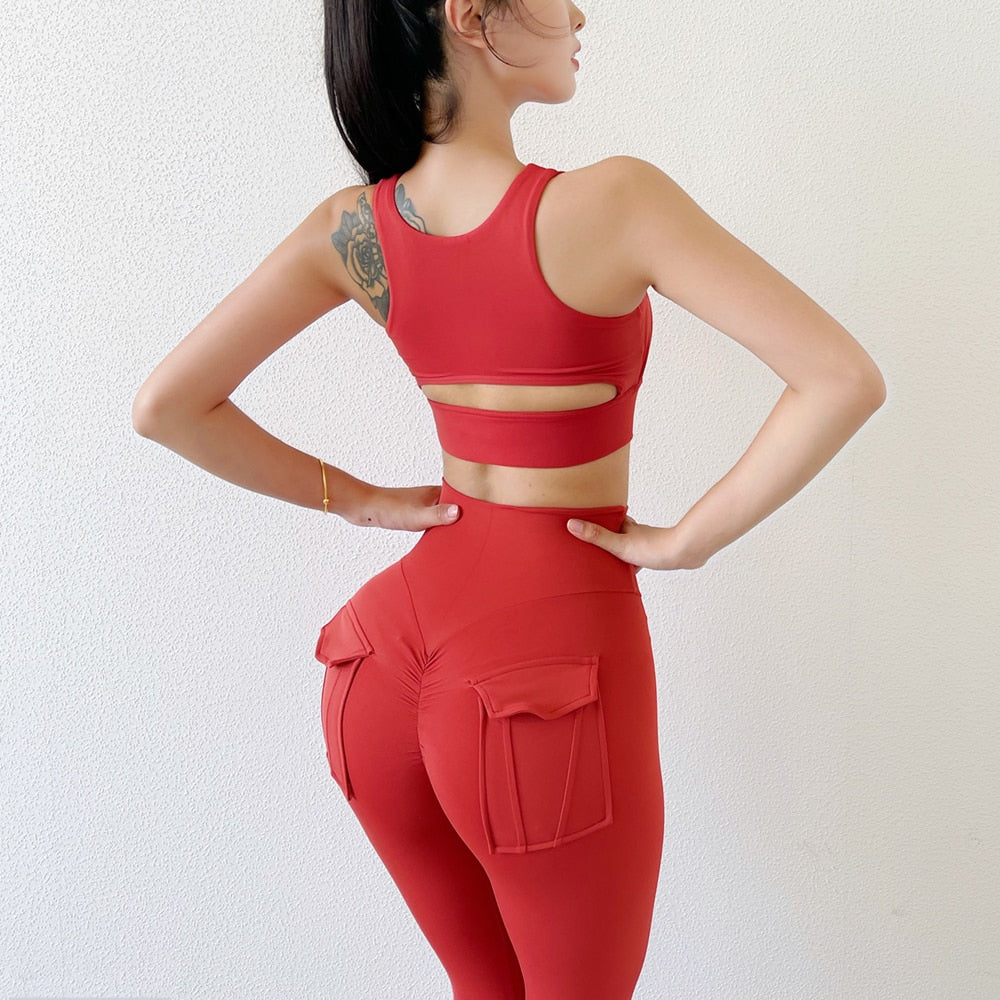 Sexy New Women Tracksuit Sportwear Yoga Set